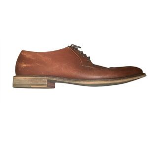 ASTON GREY Grenasien Shoes Mens 12 Dress Plain Toe Oxford Brown Leather Lace Up